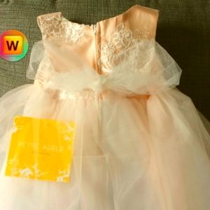 1 left 24mo Light Pink Baby Dress with Tulle Skirt